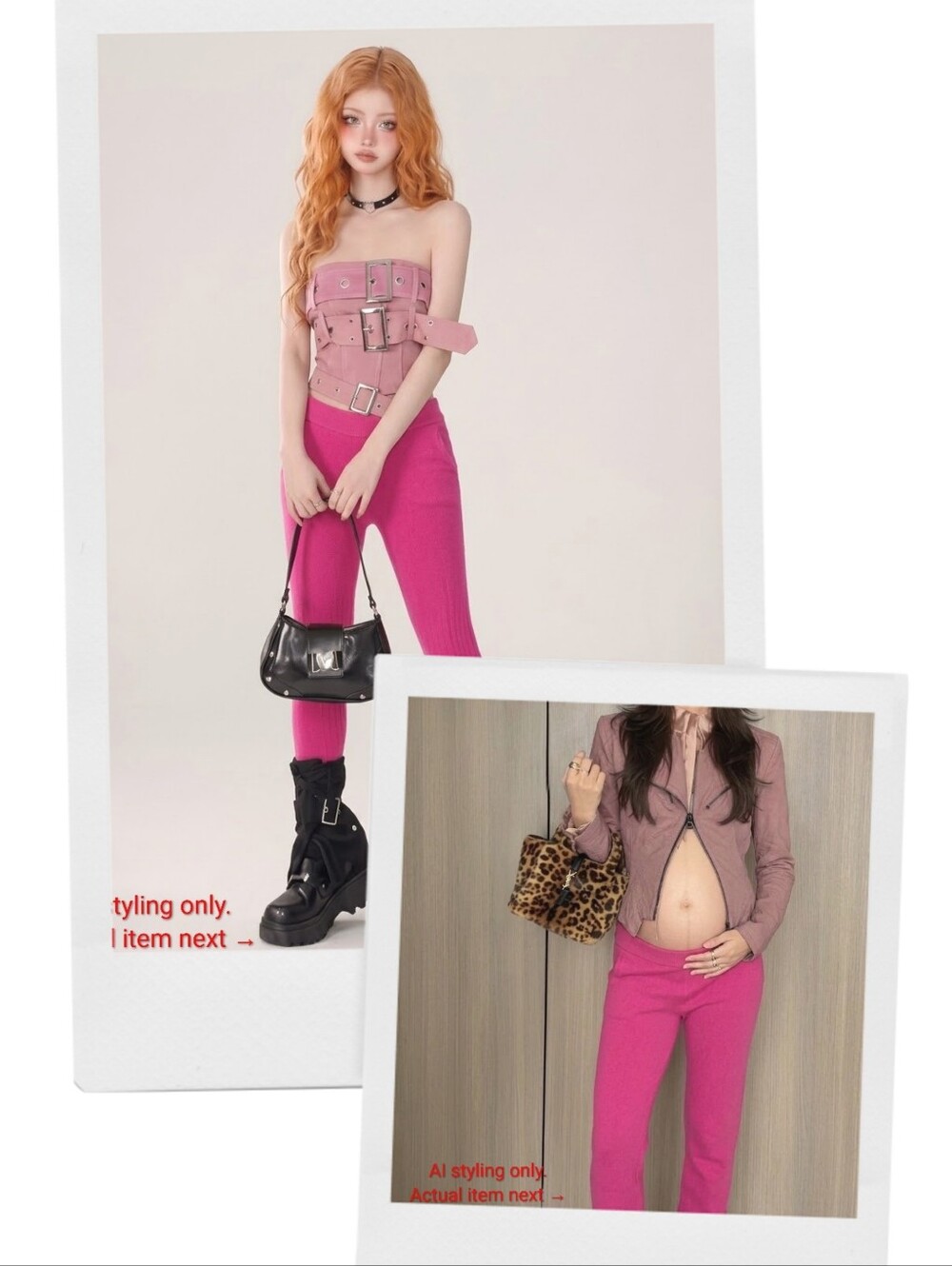 100% Merino Wool Pink Pants/Leggings
